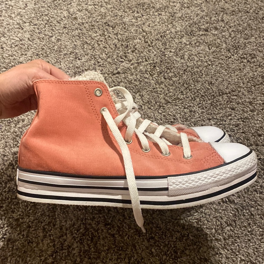 Pink Platform Converse